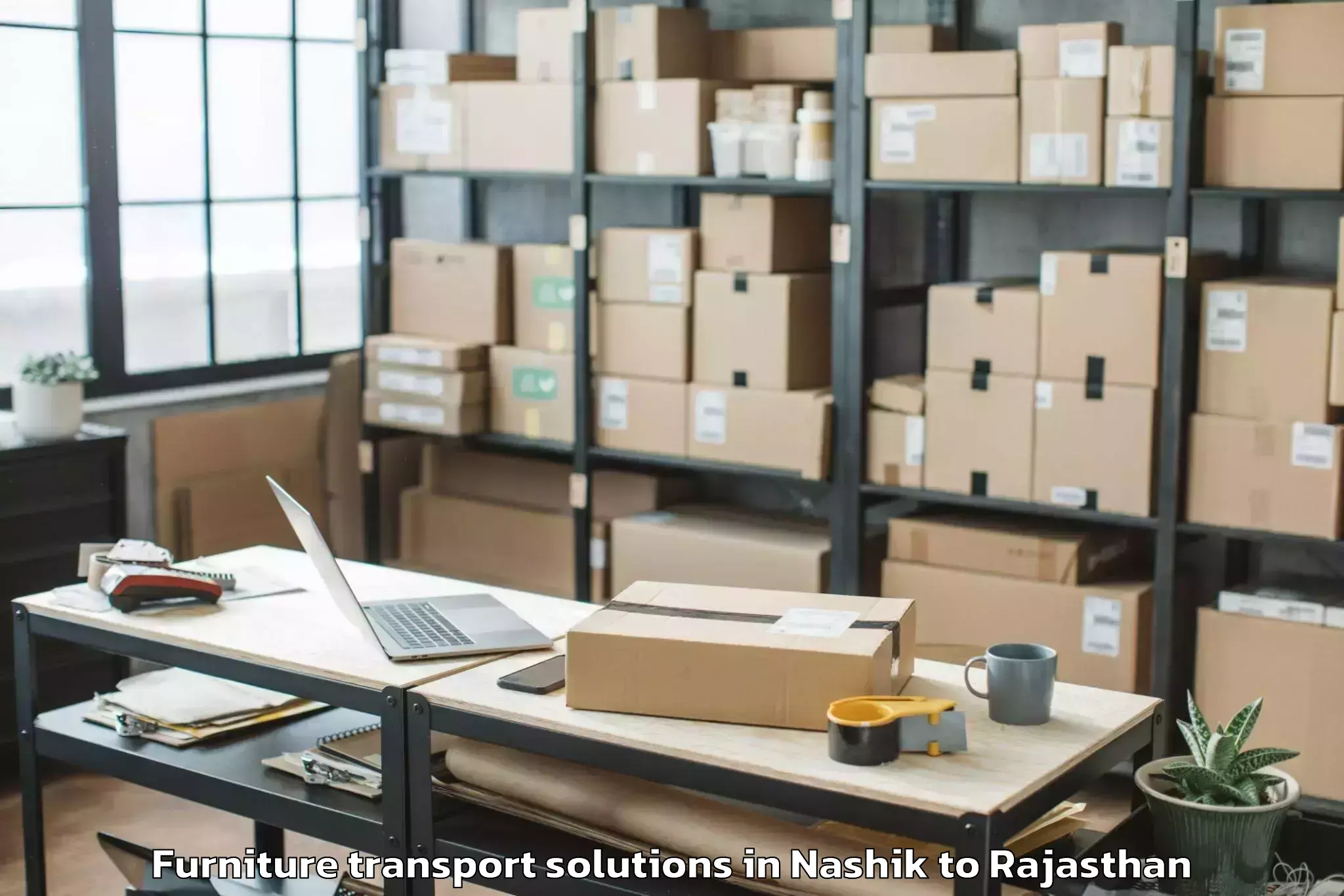 Book Nashik to Dungarpur Furniture Transport Solutions